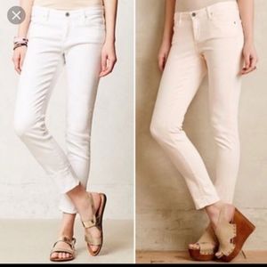 AG The Stevie Cuff Petite White Jeans size 26